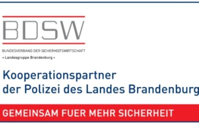 Kooperationsvereinbarung zwischen Polizei Brandenburg und dem BDSW unterzeichnet